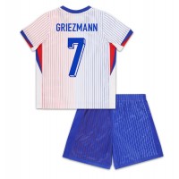 Frankreich Antoine Griezmann #7 Auswärts Trikotsatz Kinder EM 2024 Kurzarm (+ Kurze Hosen)